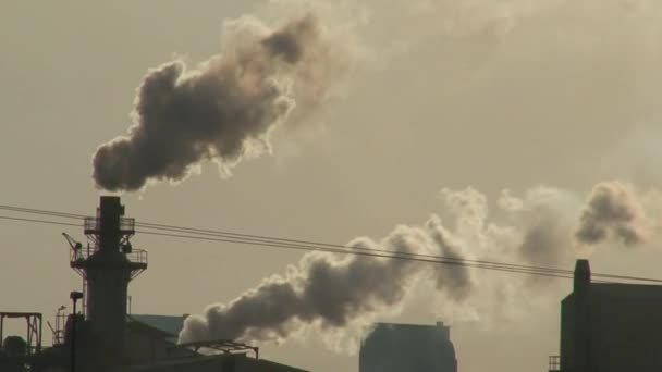 Ατμοσφαιρική Ρύπανση Εκπομπές Αυτοκινήτων Χημικές Ουσίες Από Εργοστάσια Σκόνη Γύρη — Αρχείο Βίντεο