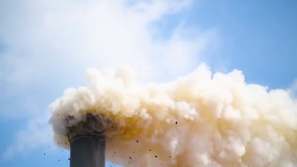 Дим Забруднення Повітря Заводі Промислових Відходів — стокове відео