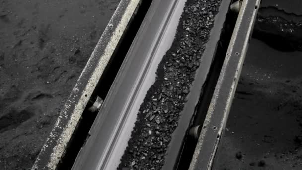 Mineração Carvão Transportador Correia Máquina Carga Mina Carvão — Vídeo de Stock
