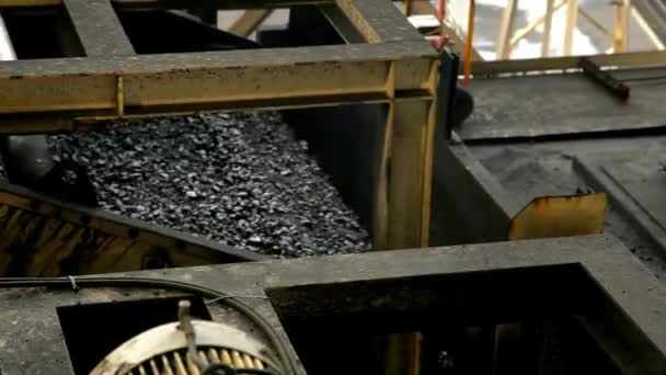 Industrie Des Mines Charbon Énergie Fossile Convoyeur Charbon Installation — Video