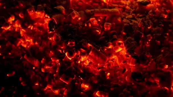 Fire Coals Burning Hot Coal Fossil Energy — Stock Video