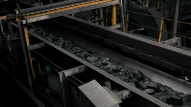 Hdの石炭産業化石エネルギー石炭コンベア施設 — ストック動画