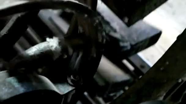 Textiel Industrie Spinning Machine Weefgetouw Weven Draden Automatisch Werken Een — Stockvideo