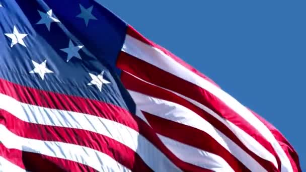 Zjednoczona Flaga Narodowa Amerykańska Usa Tło Kraj Kraj Patriotyczny Państwo — Wideo stockowe
