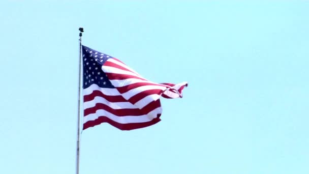 American Flag Slow Motion 120Fps Loop United States Flag Veterans — Stock video