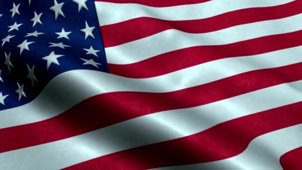 Ενωμένη Εθνική Σημαία American America Usa Background Χώρα Έθνος Πατριωτικό — Αρχείο Βίντεο