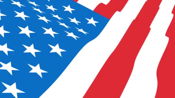 Єднаний Національний Прапор Сша Америка Сша Фон Національність Хвиля Гордість — стокове відео