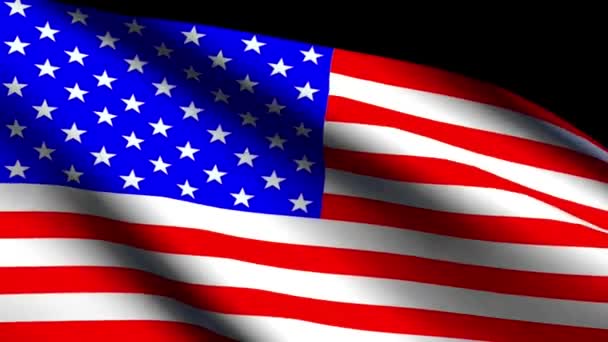 Sjednocený Národní Vlajka American Nás America Usa Pozadí Národnost Vlna — Stock video
