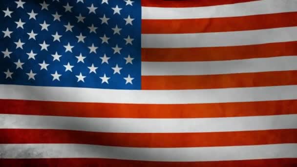 Ενωμένη Εθνική Σημαία American America Usa Background Nationality Wave Proud — Αρχείο Βίντεο