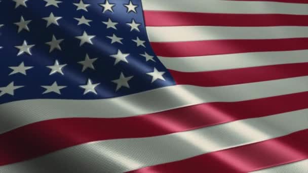 Zjednoczona Flaga Narodowa Amerykańska Usa Tło Kraj Kraj Patriotyczny Państwo — Wideo stockowe