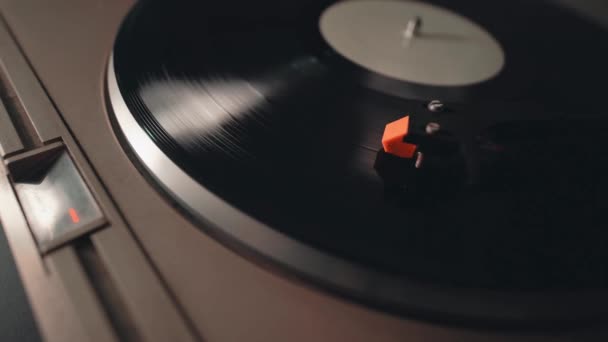 Vinyl Plattenspieler Vintage Black Disc — Stockvideo