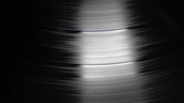 Vinylová Gramofonová Rotující Hudba — Stock video