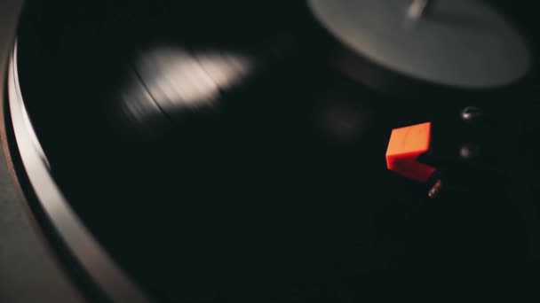 Winyl Gramofon Vintage Czarny Dysk — Wideo stockowe