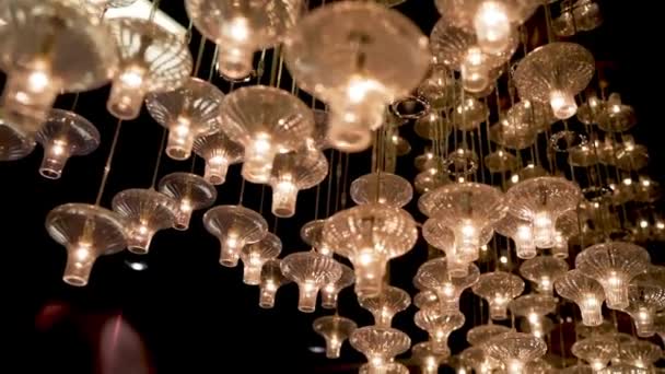 Lyx Inredning Lampa Design För Ceremoni Och Bröllop Design Bakgrund — Stockvideo