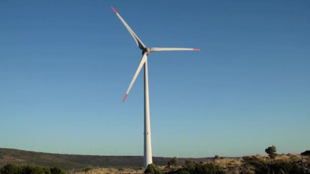 Wind Turbine Kinetic Energy Free Electricity — Stock Video