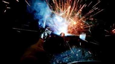 İşçi Kaynağının Kapanışı Kıvılcımlar Kara temalı Kapalı Demir İnşaat HD