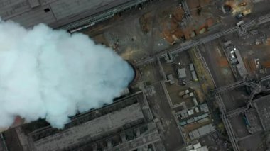 Atık kirliliği çevresel duman endüstriyel hava kirletici baca HD 4k