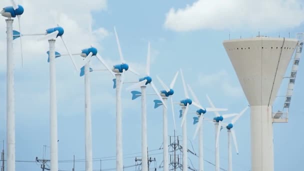 Ветряные Электростанции Зеленой Энергии — стоковое видео