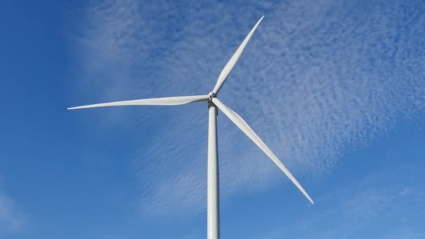Turbina Eólica Energia Renovável Close Lâmina — Vídeo de Stock