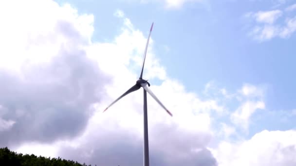 Turbina Eólica Granja Plantas Energía Verde — Vídeos de Stock