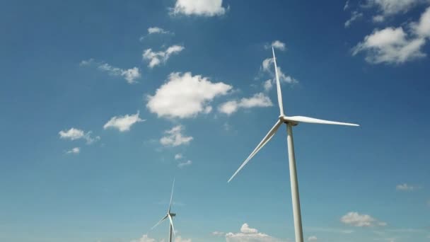 Rüzgar Türbini Temiz Enerji Alternatif — Stok video