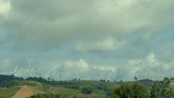 Krajina Větrné Turbíny Farma Energie — Stock video