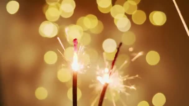 Strălucitor Bokeh Blurry Fundal Luminos Spumant Conceptul Vacanță Sărbătoare Festivă — Videoclip de stoc