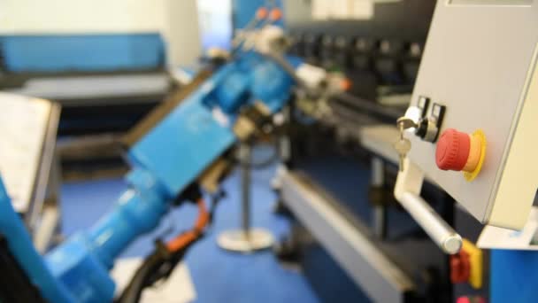Průmyslová Zařízení Průmysl Obchodní Technologie Továrna Kovovýroba Ocelové Stroje Robot — Stock video