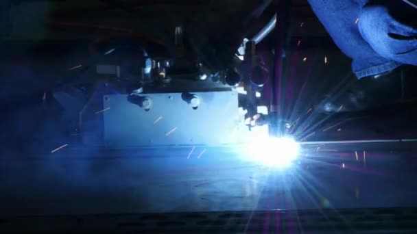 Industrie Industriële Technologie Bouw Apparatuur Power Metal Achtergrond Staal — Stockvideo