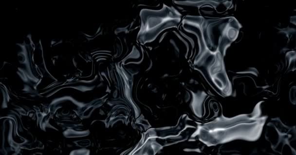 ブラックダークモーション液体抽象インク背景水グラフィックパターンカラー絵画 — ストック動画