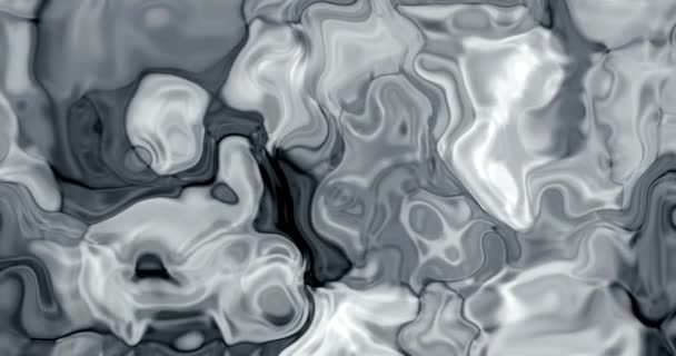 Negro Oscuro Movimiento Fluido Líquido Abstracto Tinta Fondo Agua Gráfico — Vídeo de stock