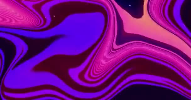 Neon Wallpapers Violet Vloeistof Achtergrond Abstract Kleur Schilderen Achtergrond Retro — Stockvideo