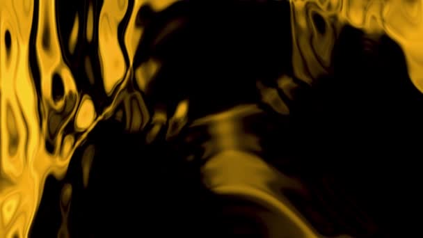 Pittura Astratta Liquido Texture Colori Giallo Oro Infinity Arty Pattern — Video Stock