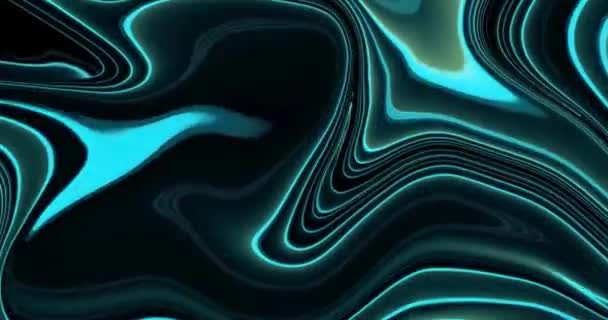 Neon Blauwe Zeepbel Acrylverf Violet Vloeibare Achtergrond Beweging Abstract Kleurschilderen — Stockvideo