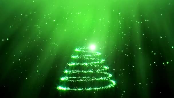 クリスマスイベントや年末年始のビデオ効果と広告プレゼンテーションのための3Dクリスマスツリーの背景 — ストック動画