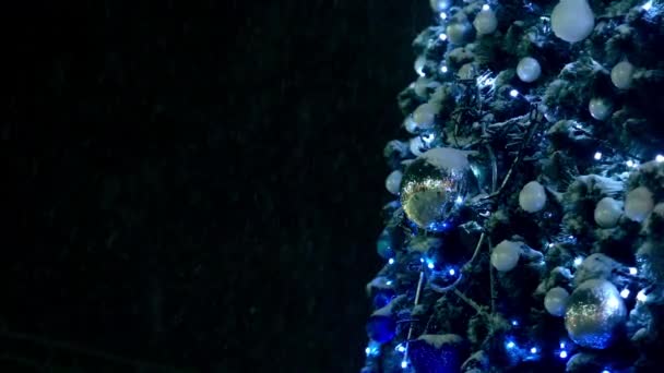 Holiday Sylwester Boże Narodzenie Noc Zima Tło — Wideo stockowe