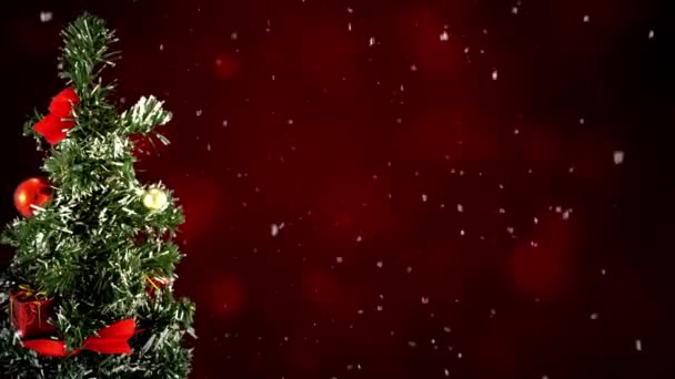 Kırmızı Noel Arkaplanları Yeni Yıl Bayramı Etkinlikleri Sunumlar Reklamlar Video — Stok video