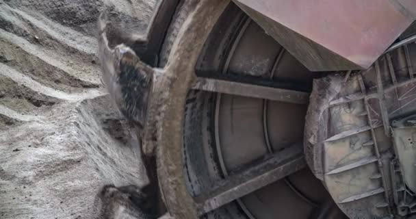 Schaufelradbagger Bagger Grube Industriemaschine Aushub — Stockvideo