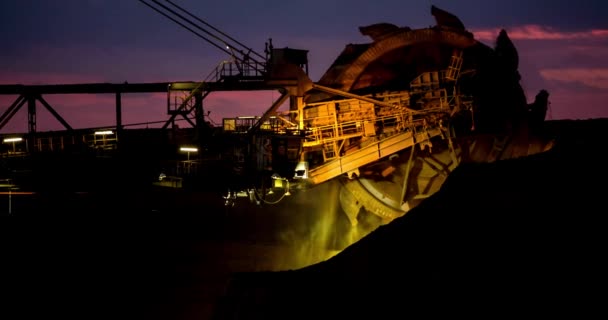 Mina Gigante Máquina Gran Tamaño Acción Minería Mineral Carbón Industria — Vídeos de Stock