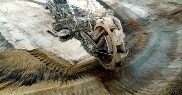 Gigantyczna Kopalnia Maszyn Duży Rozmiar Działaniu Górnictwo Węgla Kamiennego Przemysłu — Wideo stockowe