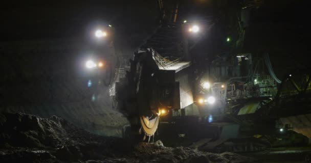Excavadora Minera Gigante Base Excavadora Superficie Minera Minera — Vídeos de Stock