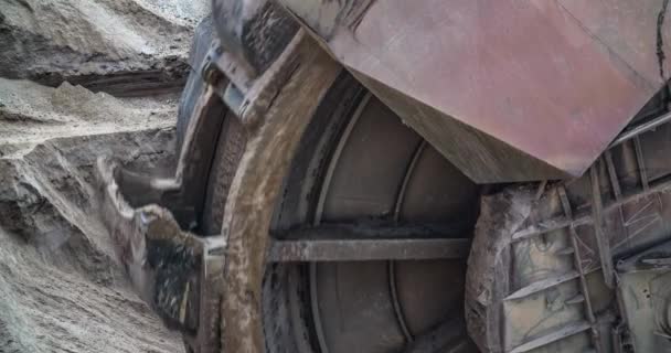Bagger 293 Máquina Excavadora Minera Máquina Pesada Mina Carbón Marrón — Vídeo de stock
