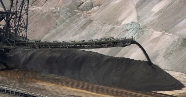 Secchio Ruota Escavatori Trasportatore Azione Mining Coal Energy — Video Stock