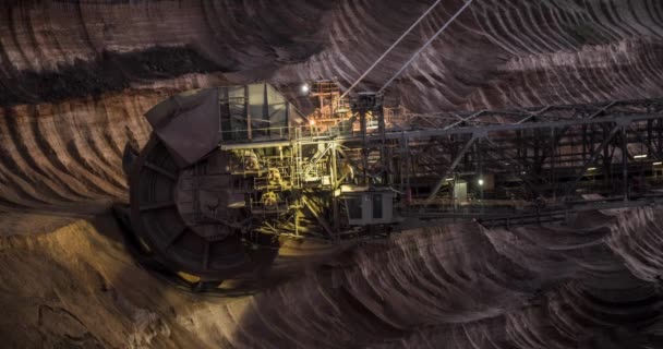 Bagger 293 Máquina Excavadora Minera Máquina Pesada Mina Carbón Marrón — Vídeos de Stock