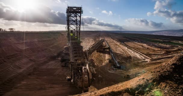Máquina Escavadora Roda Balde Bagger 288 Escavação Mineração Carvão — Vídeo de Stock