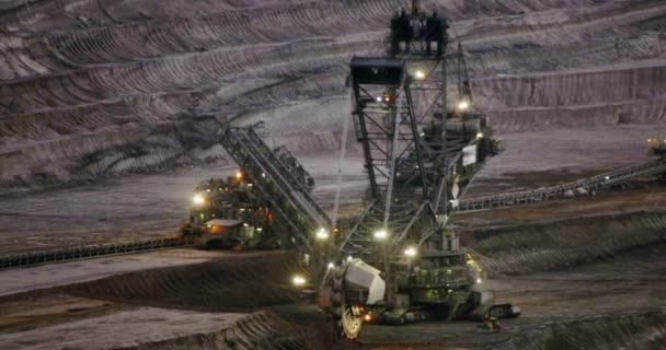 Grande Benna Ruota Escavatore Attrezzature Macchina Mineraria Estrazione Del Carbone — Video Stock
