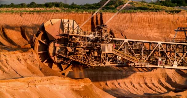 Macchina Industriale Pesante Industria Mineraria Escavatore Industria Mineraria — Video Stock