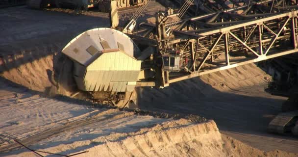 Bucket Wheel Excavators Action Mining Coal Energy — Video Stock