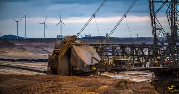 Macchina Industria Mineraria Carbone Costruzione Sabbia Industriale Pesante Caricatore — Video Stock