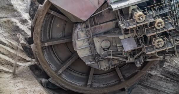 Bucket Wheel Bagry Bagry Důlní Průmyslové Stroje Hloubení — Stock video